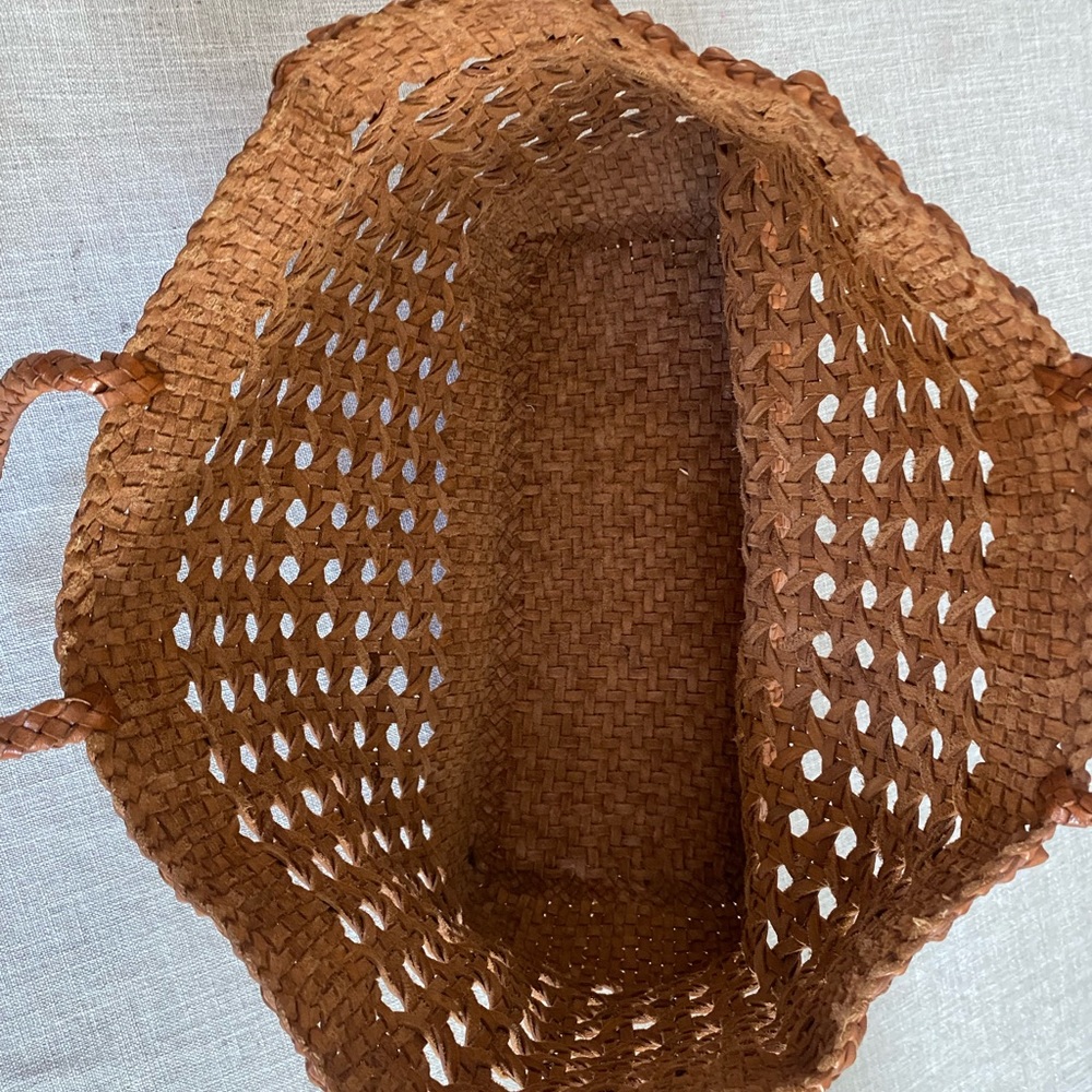 Dragon Diffusion Woven Straw Tote in Natural Brown - Picture 5 of 9
